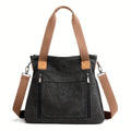 Bolsa versátil feminina grande capacidade lona casual ombro crossbody